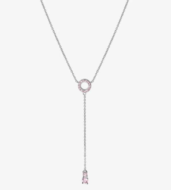 Colar Life Fresh Gravatinha Prata Rosa