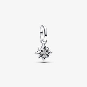 Mini Charm Prata Pendente Estrela Cadente