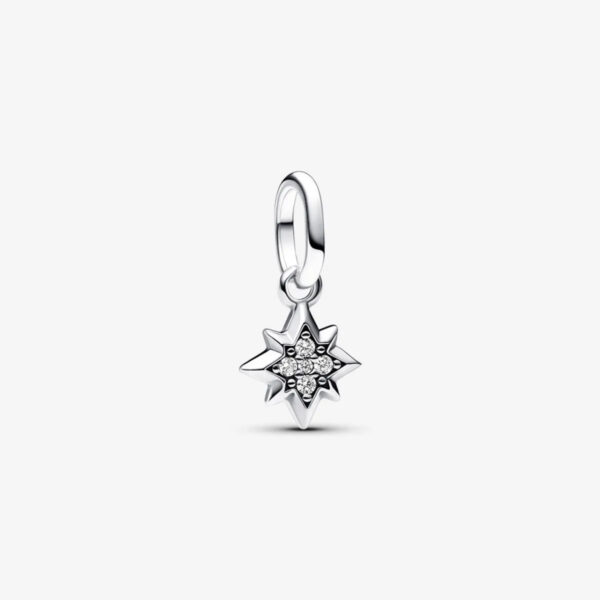 Mini Charm Prata Pendente Estrela Cadente