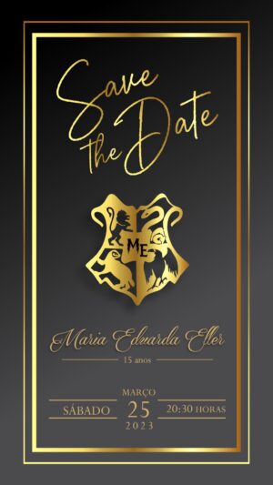 Save the Date Debutante Tema Harry Potter