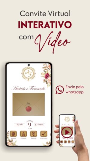 Convite Virtual com Vídeo para Casamento