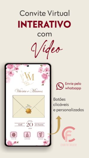 Convite Virtual com Vídeo para Casamento