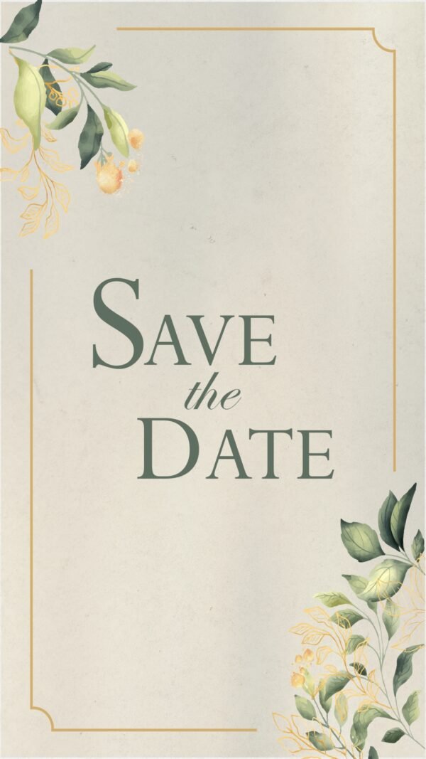 Save the Date Floral com Vídeo para Casamento