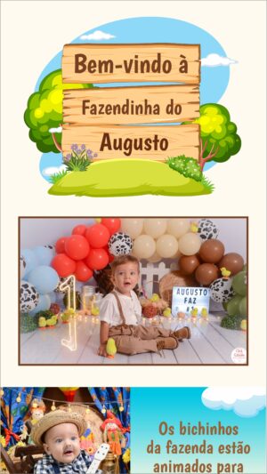 Site para festa com o Tema Fazendinha